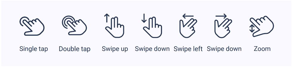 users gestures